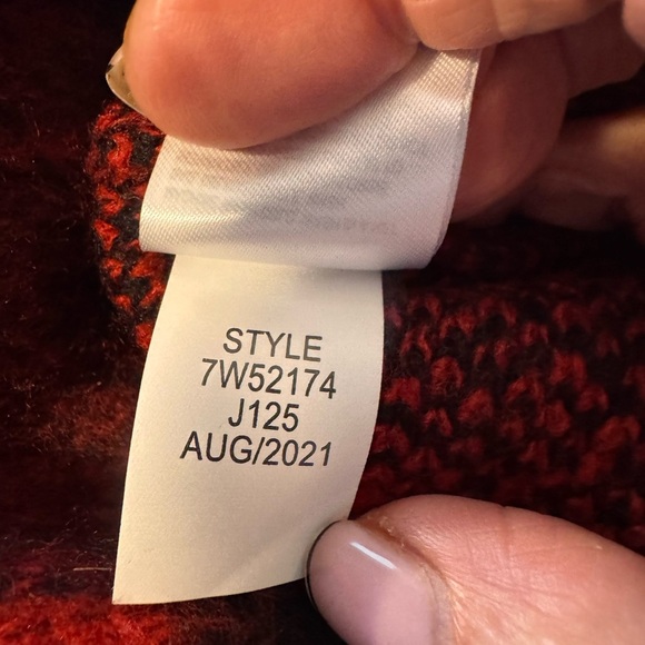 Lucky Brand Red and Black wool blend Sweater NWT - Picture 9 of 10